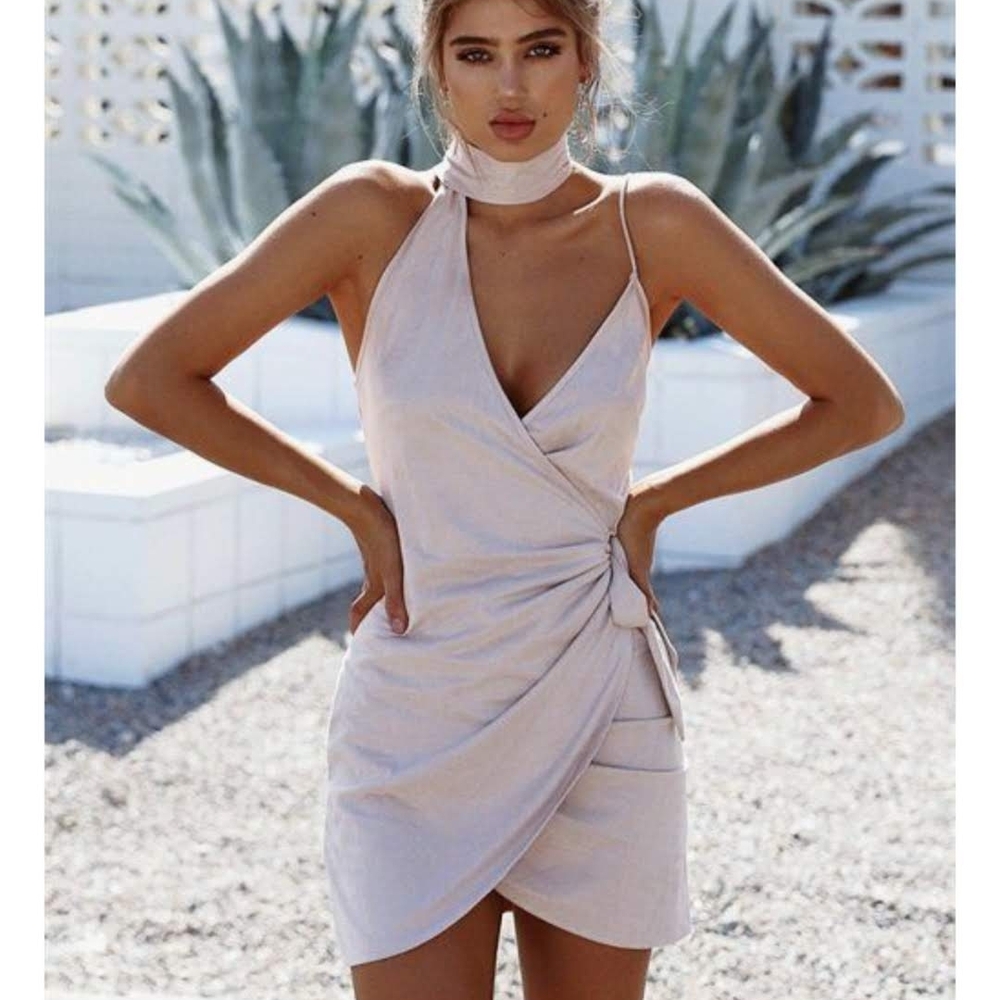 Sabo Skirt Cream Mini Wrap Dress